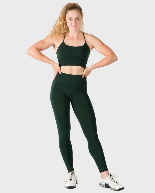 Preishammer! Essential Leggings und Crossbra in Forest Green im Set!